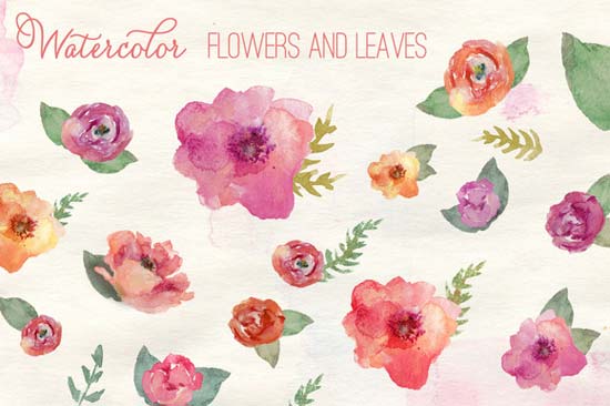 550x366 Diy Wedding Design Resources Watercolor Flowers + A Free