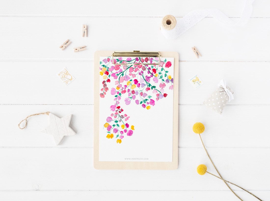 1100x821 Free Watercolor Floral Printables Inkstruck Studio