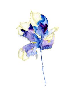 236x305 Ink Amp Watercolor Flowers Illustration Floral Fine Art Wall Print