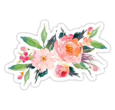 375x360 Watercolor Flower Bouquet Stickers By Junkydotcom Redbubble