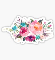 210x230 Watercolor Flower Stickers Redbubble
