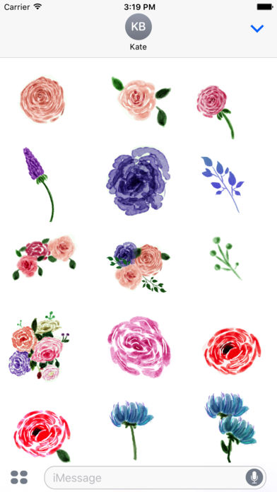 392x696 Watercolor Flowers Stickers Sticker List