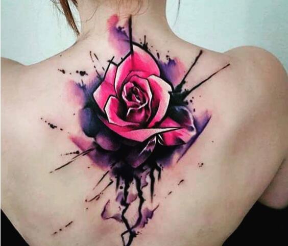 564x482 Awesome Watercolor Flower Tattoos For Men And Women Cool