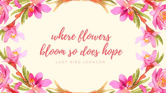 550x309 Pink Watercolor Flower Border Cream Desktop Wallpaper