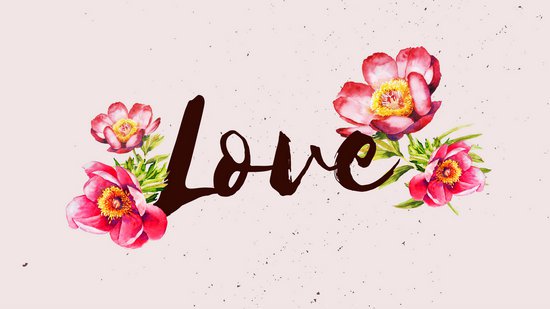 550x309 Pink Watercolors Flowers Love Desktop Wallpaper