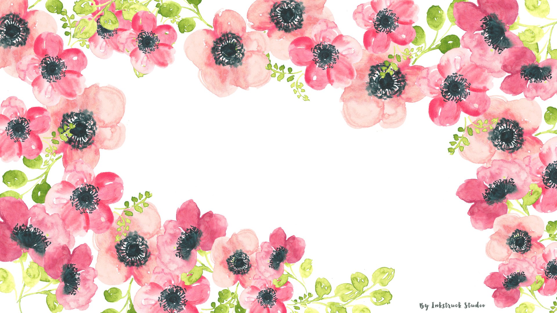 1920x1080 Watercolor Floral Desktop Wallpaper