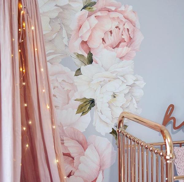 600x595 Peony Flower Wall Stickers Rocky Mountain Decals