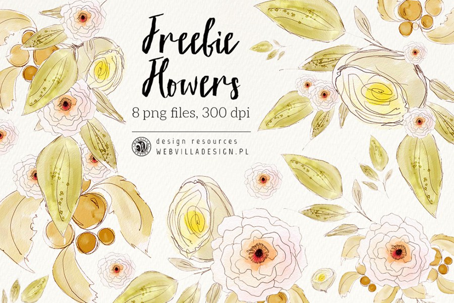 900x600 Free Watercolor Flowers Free Design Resources