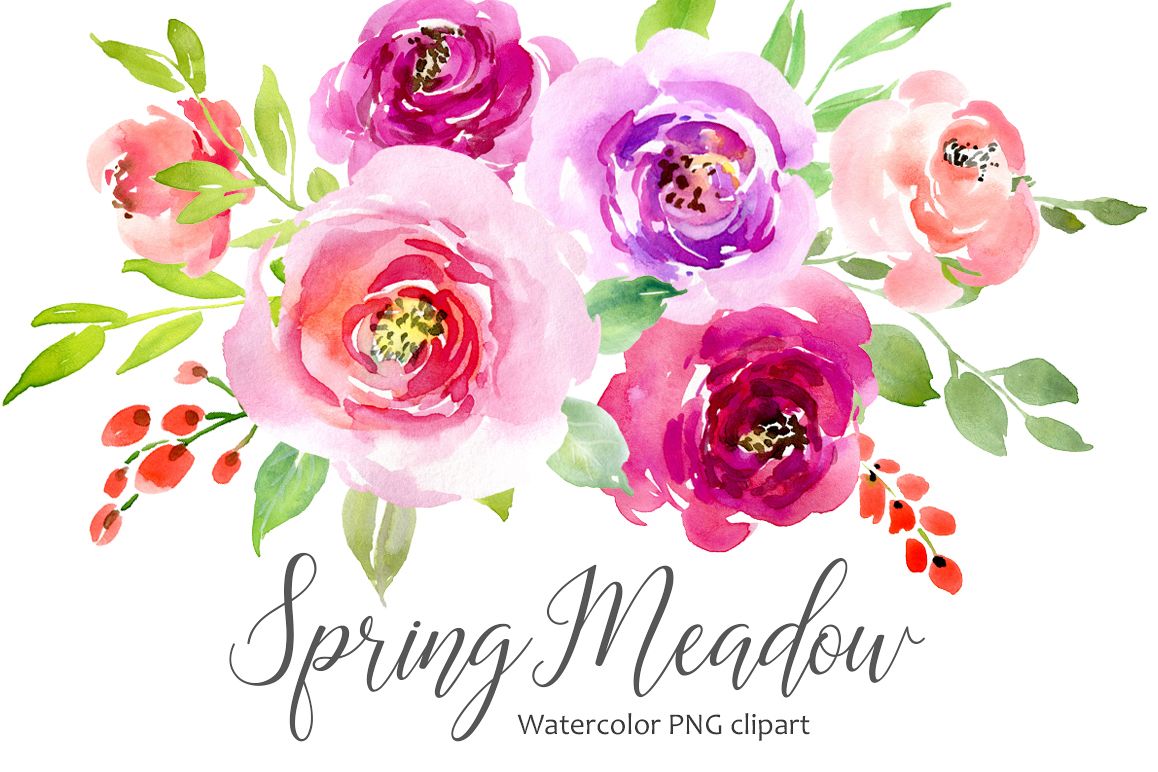 1158x772 Watercolor Flowers Leaves Roses Png