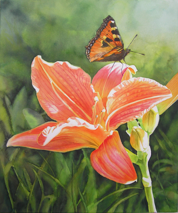 568x680 Watercolor Flower Painting