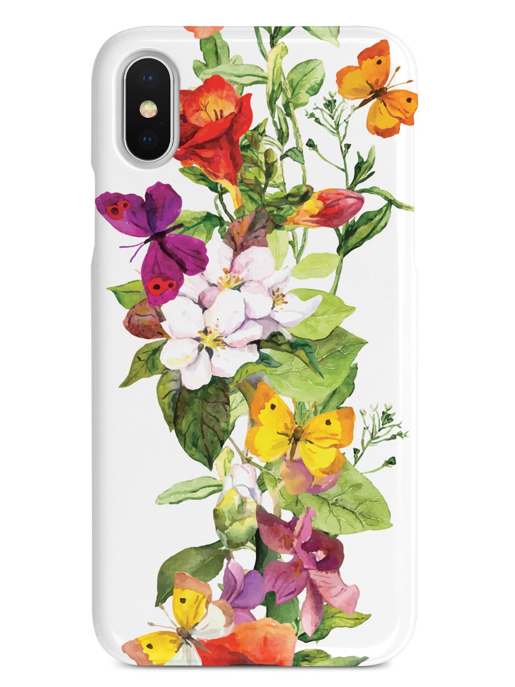 1004x1339 Watercolor Flowers And Butterflies Case Inspiredcases