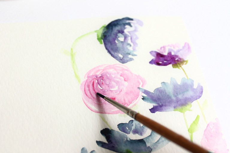 768x512 How To Create Watercolor Flowers Tutorial Plus A Gorgeous Giveaway