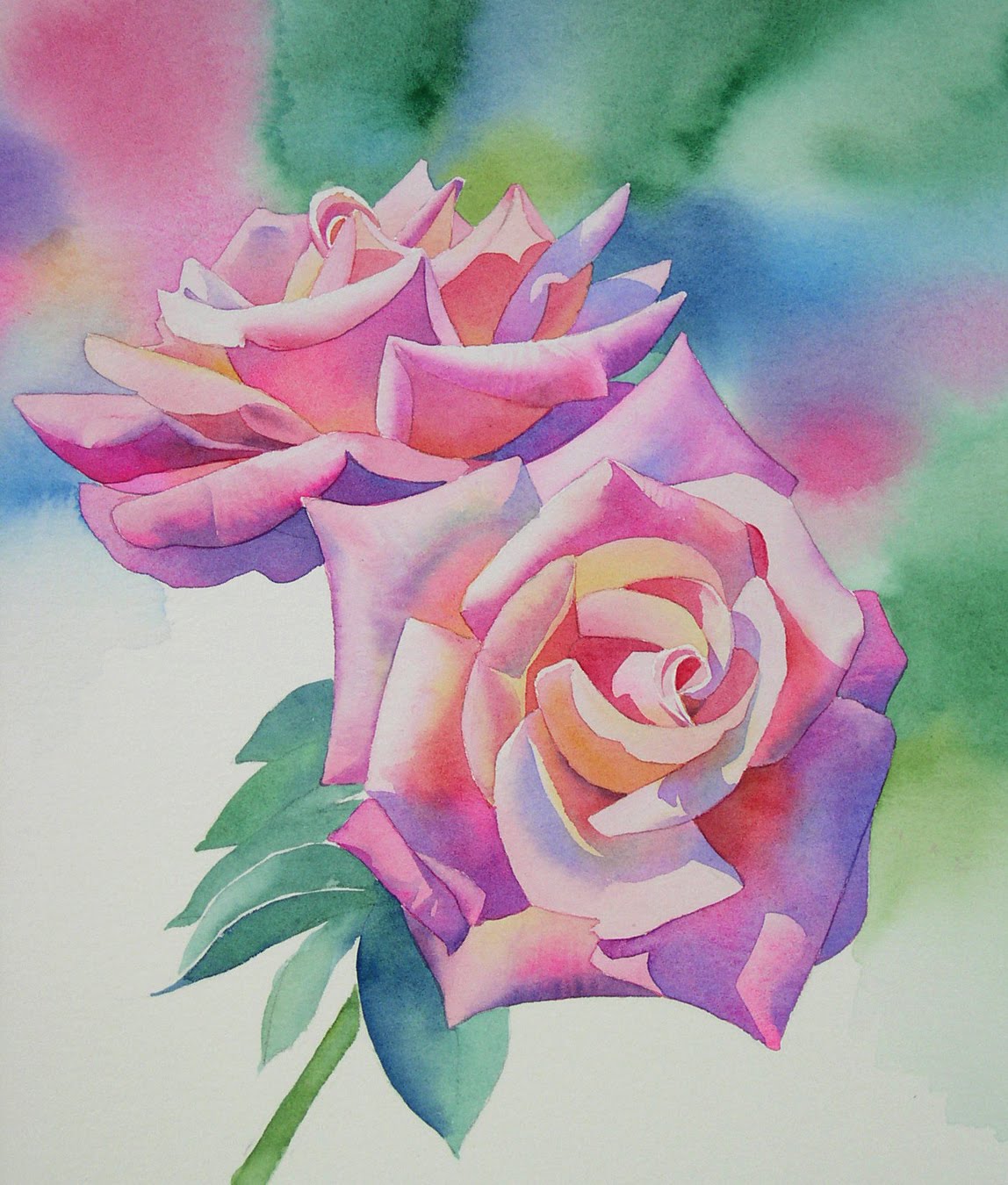 1148x1350 Watercolor Rose Painting Tutorial Step By Step