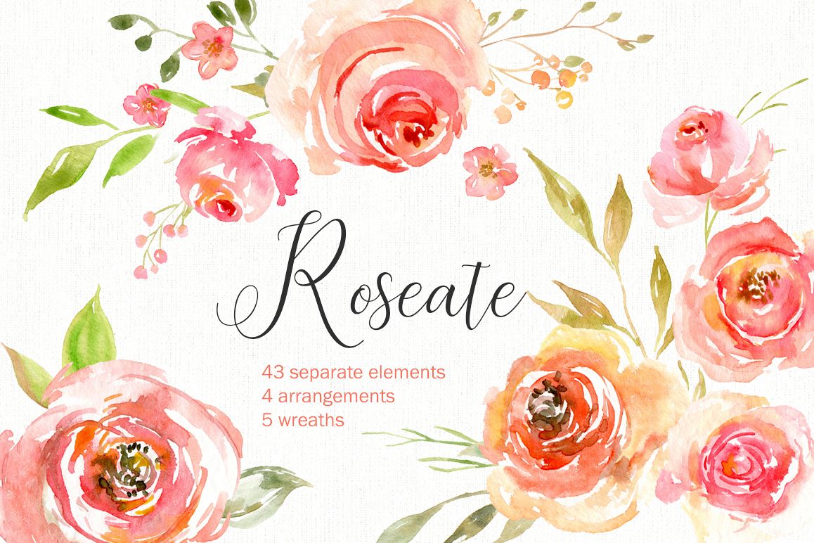 1158x772 Pink Watercolor Flowers Wreaths Arrangements Png