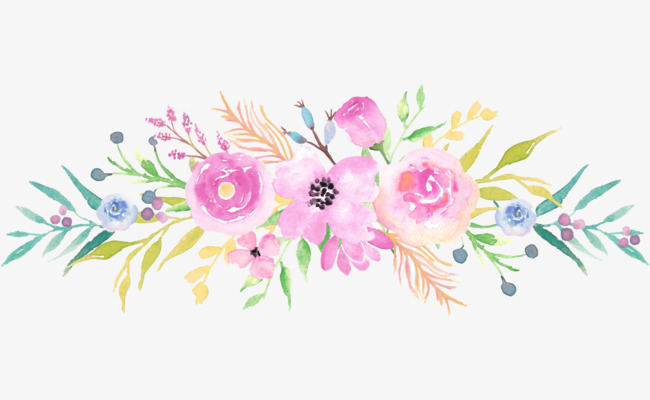 650x400 Bouquet Watercolor Flowers, Watercolor Clipart, Hand Painted