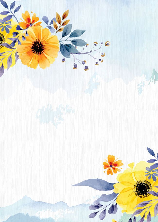 650x911 Fresh Watercolor, Flowers, Skin Care Products, Poster Background