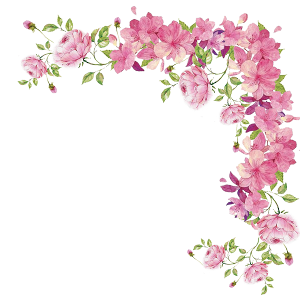 600x600 Watercolor Flowers Transparent