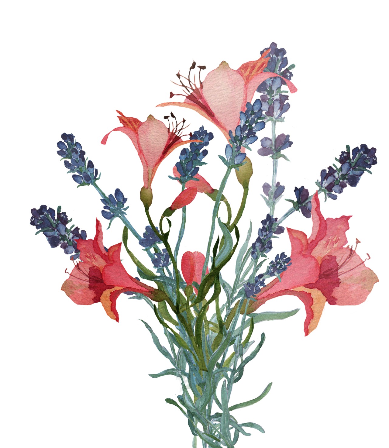 1280x1474 Watercolor Flowers Tumblr