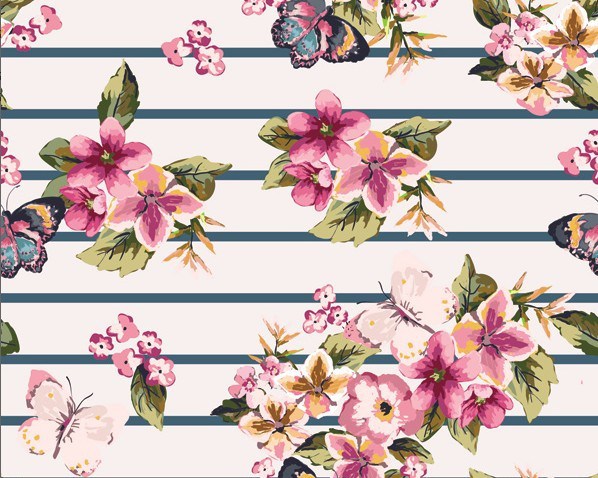 598x478 Free Vintage Watercolor Flowers Vector 02