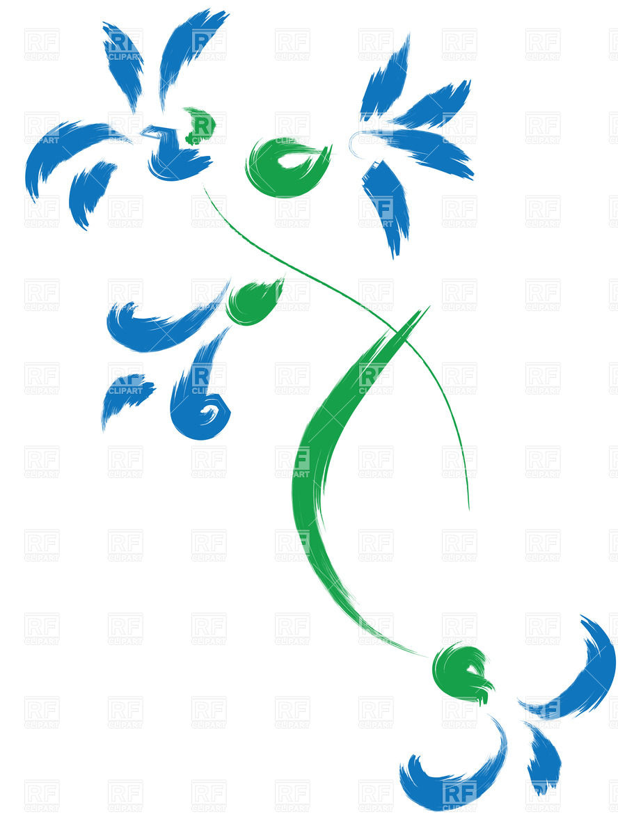 888x1200 Blue Watercolor Flowers Vector Image Vector Artwork Of Plants