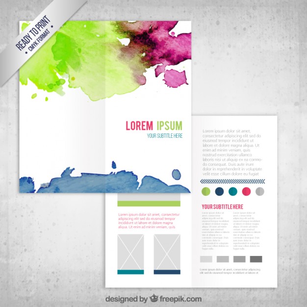 626x626 Colorful Watercolor Flyer Template Vector Free Download