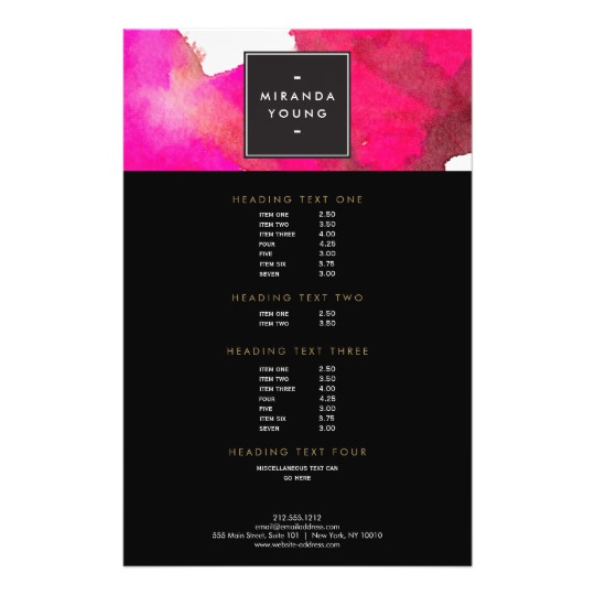 540x540 Cool And Elegant Abstract Fuchsia Pink Watercolor Flyer Zazzle.co.uk