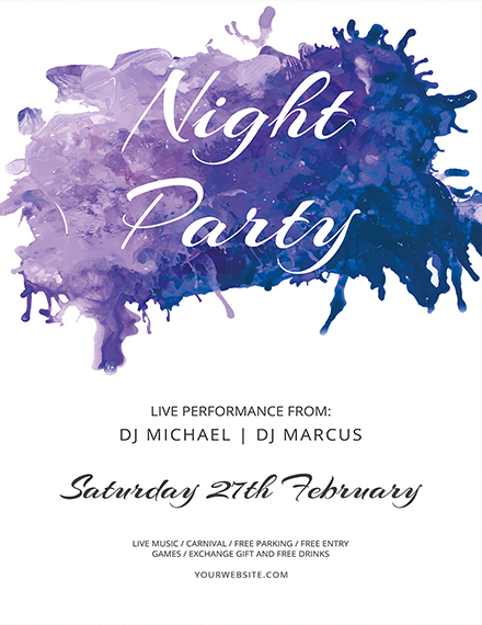 440x570 Free Watercolor Flyer Template Download Flyers In Psd, Word