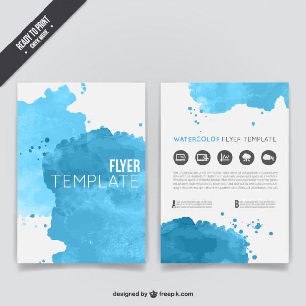 626x626 Watercolor Flyer Template Vector Free Download