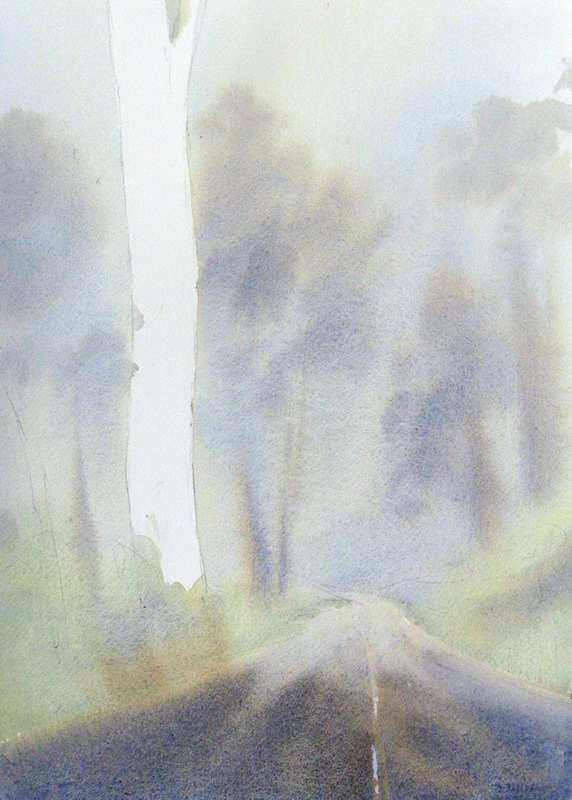 572x800 Initial Watercolor Under Painting Of Mist And Fog