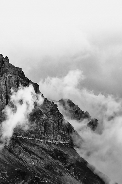 426x640 Northern Europe Mountain Fog Decorative Painting Poster Modern