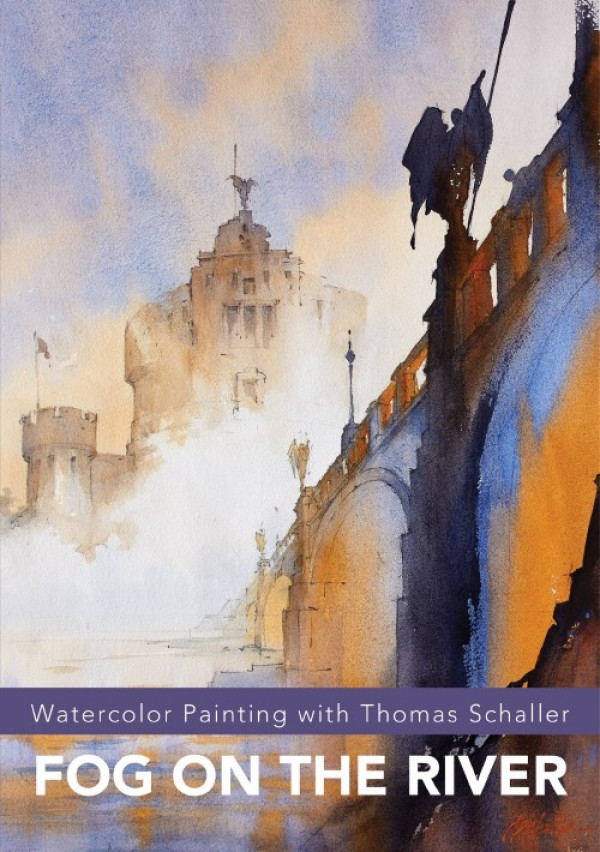 600x852 Watercolor Painting With Thomas Schaller Fog On The River Dvd