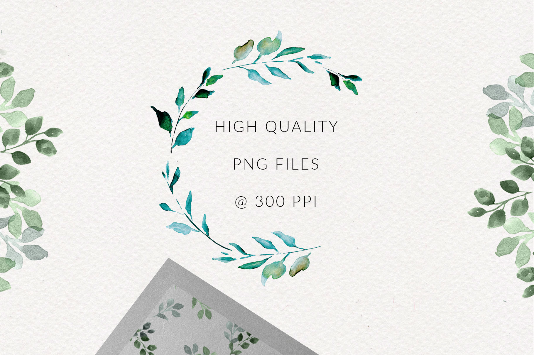 1820x1210 Watercolor Foliage Design Set