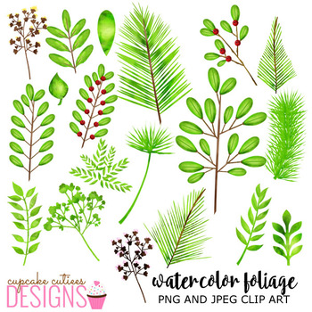 350x350 Watercolor Leaves And Foliage Clip Art Word Art Sweet Summer