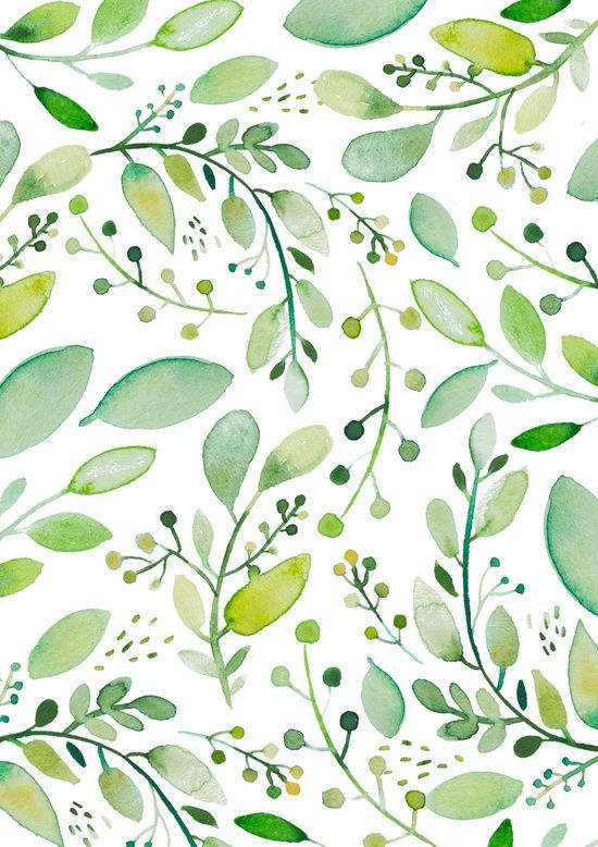 550x778 Watercolor Foliage Art Print By Sweet Reverie Pattern Amp Print In