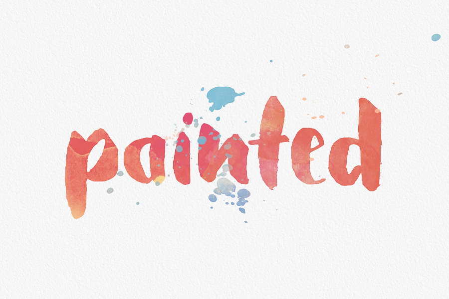 900x600 How To Create Watercolor Typography In Photoshop (Free Brushes