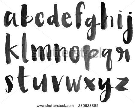 450x362 Modern Watercolor Alphabet. Watercolor Font. Abc Painted Letters