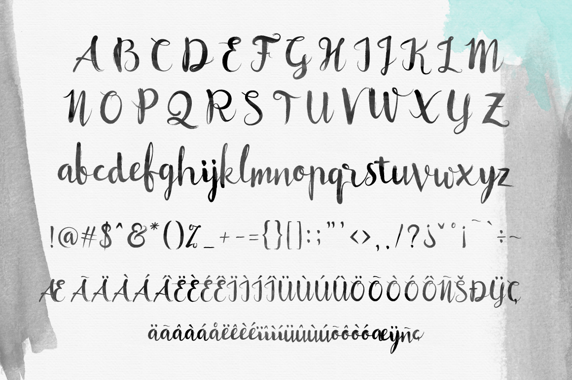 1160x772 Norffo Font + Watercolor Brush By Alitdesign