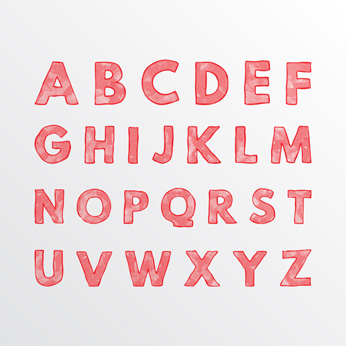 500x500 Pink Watercolor Alphabet Vector Free Download