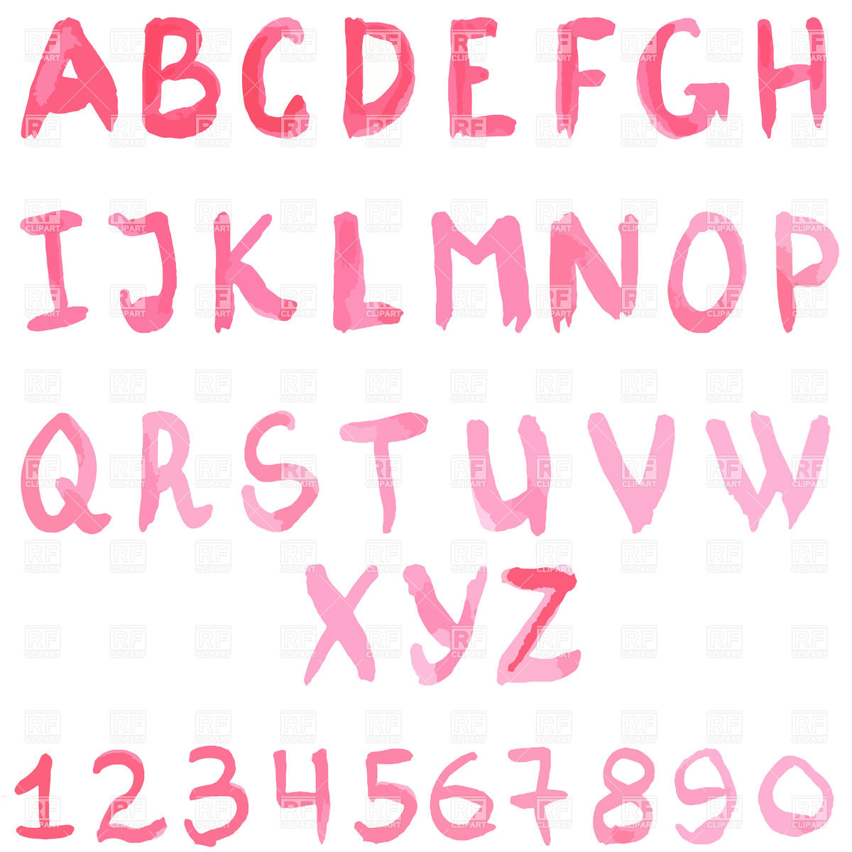 1200x1200 Watercolour Font Vector Image Vector Artwork Of Signs, Symbols