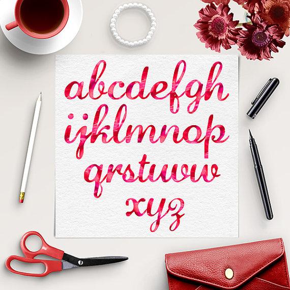 570x570 Buy 5 For 8, Watercolor Letters, Handmade Lettering, Calligraphy