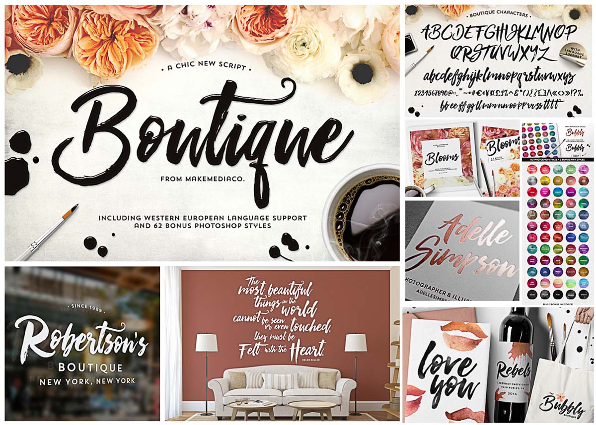 1200x857 Boutique Script And Font Style Set Free Download
