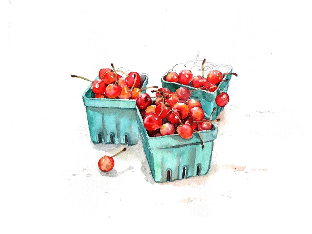1000x750 Watercolor Food Malikova Darya