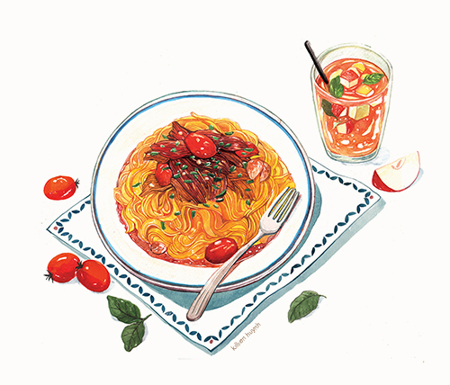 500x428 Watercolor Food Illustrations On Behance