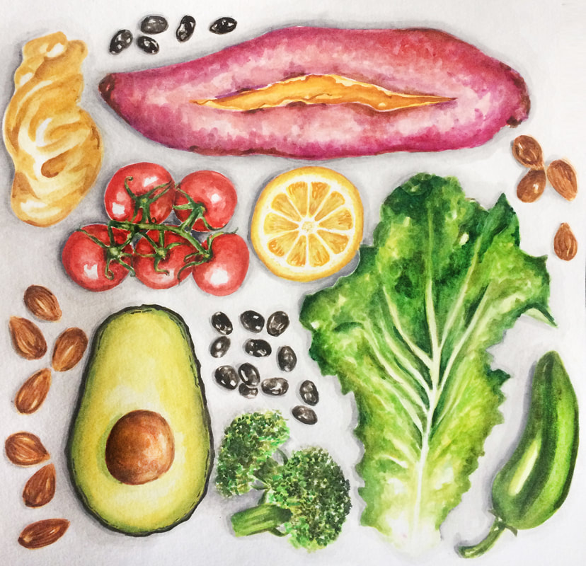 828x800 Watercolor Healthy Food + The Calm After The Storm