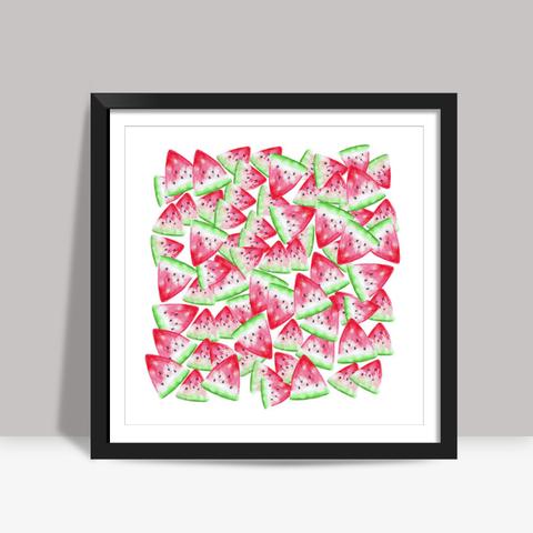 480x480 Watermelon Slices Fruit Pattern Watercolor Food Art Summer
