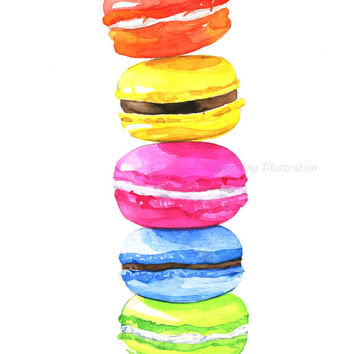 354x354 Donut Illustration Print , Donuts Art From Rongrong Illustration