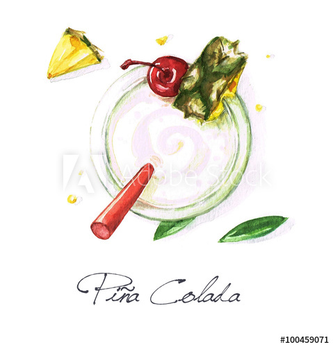 479x500 Watercolor Food Painting