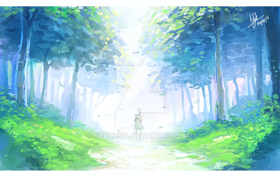900x574 Watercolor Forest By Nerdiesid