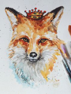 Watercolor Fox