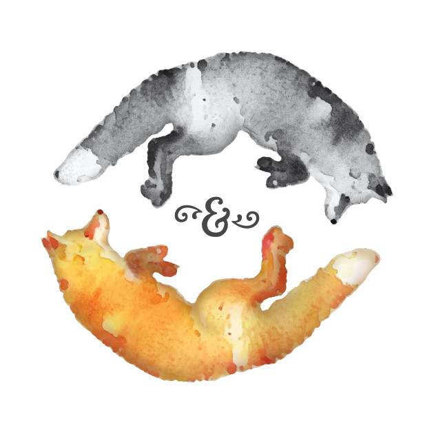 630x630 Watercolor Yin And Yang Fox